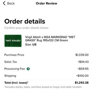 Virgil abloh x Ikea Wet Grass Rug